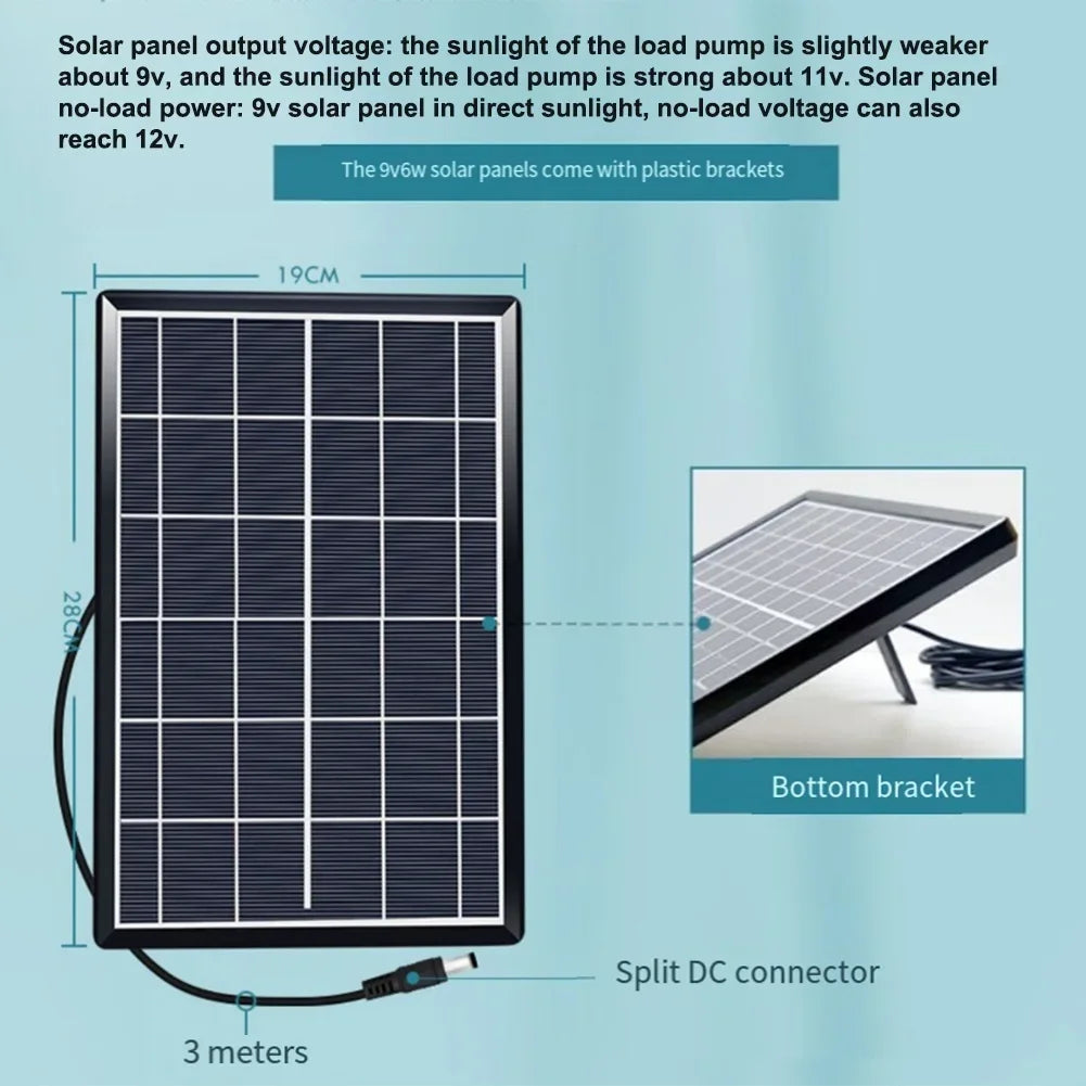 Solar Water Pump 12V Circulating Fish Pond Filtration Oxygen Submersible Pumps For Outdoor Fish Tank Water Reservoir