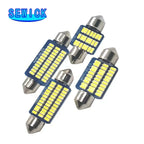 100pcs Festoon Car LED Interior Reading Light 4000K Warm White C5W C10W 31mm 36mm 39mm 41mm Auto Room Ceiling Dome Lamp 12V