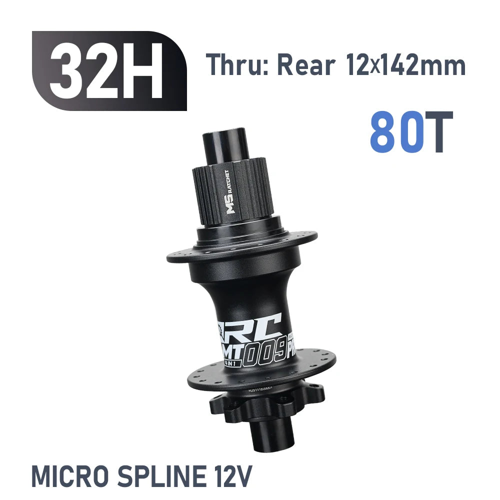 New ARC MT009 4 IN 1 Pro Front Rear Bicycle Hub Mountain MTB Bike Hub Sealed Bearing DT Ratchet 80T Bicycle Hubs 8-12Speed