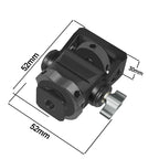 Mini Monitor Mount Holder Tripod Head with Cold Shoe Mount Adapter Swivel and Tilt Adjustable for Flash Microphone Fill Light