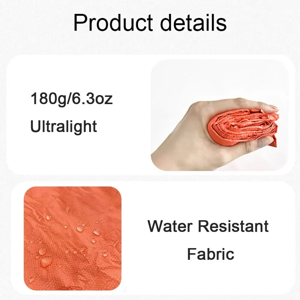 TOMSHOO Emergency Sleeping Bag Ultralight Waterproof Heat Reflective Thermal Sleeping Bag Survival Gear for Outdoor Adventure