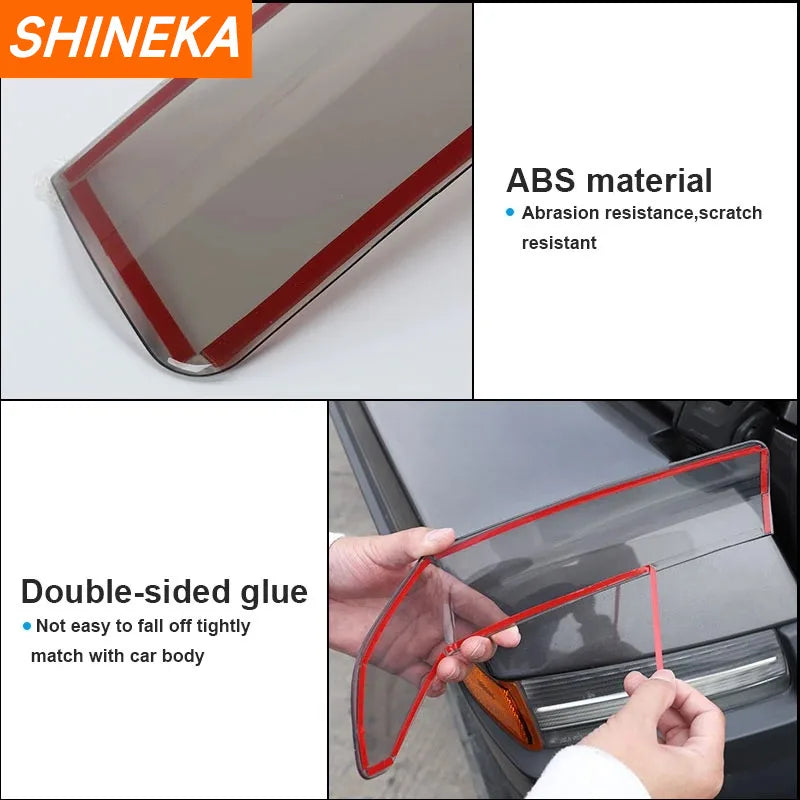 SHINEKA ABS Front Wheel Eyebrow Light Lamp Decoration Cover for Jeep Wrangler JL Gladiator JT 2018-2022 Exterior Accessories