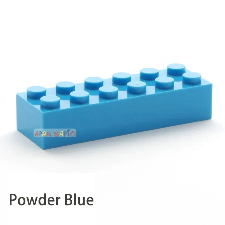 100pcs 2x6 Dot DIY Building Blocks Thick Figures Bricks Educational Creative Size Compatible With 2456 Plastic Toys for Children