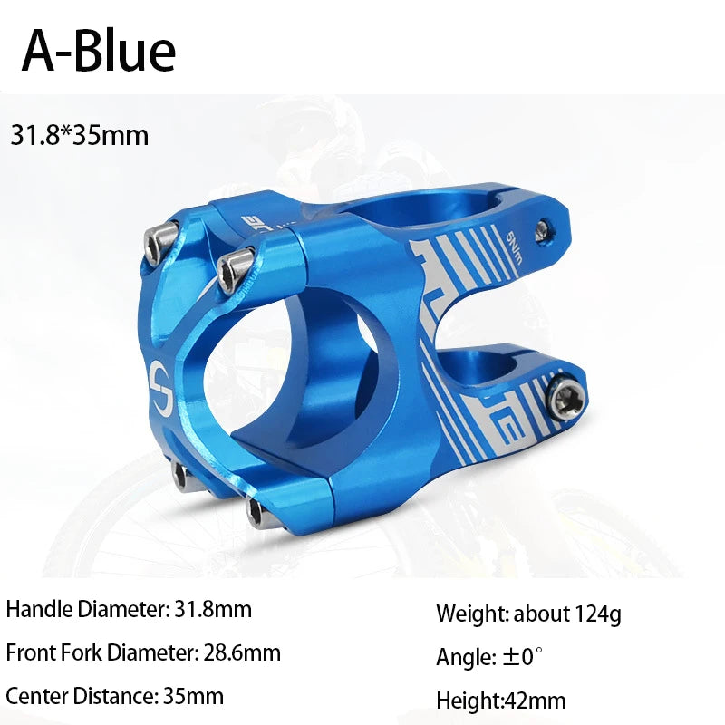 CNC MTB Stem 31.8 Ultralight Handlebar Stem 35mm Aluminum Alloy Road Mountain Bike Bridge Cycling Short Stem Bicycle Accessories