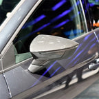 Gloss Black Mirror Cap for Seat Leon Lion 5F III Ibiza 6F V KJ1 Arona KJ7 Carbon LookCar Side Rearview Mirror Cover Accessories