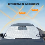 BLALION Car Windshield Snow Covers Winter Front Window Thickened Protector Anti Snow Ice Shield Cover Hole for Dash Cam Monitor