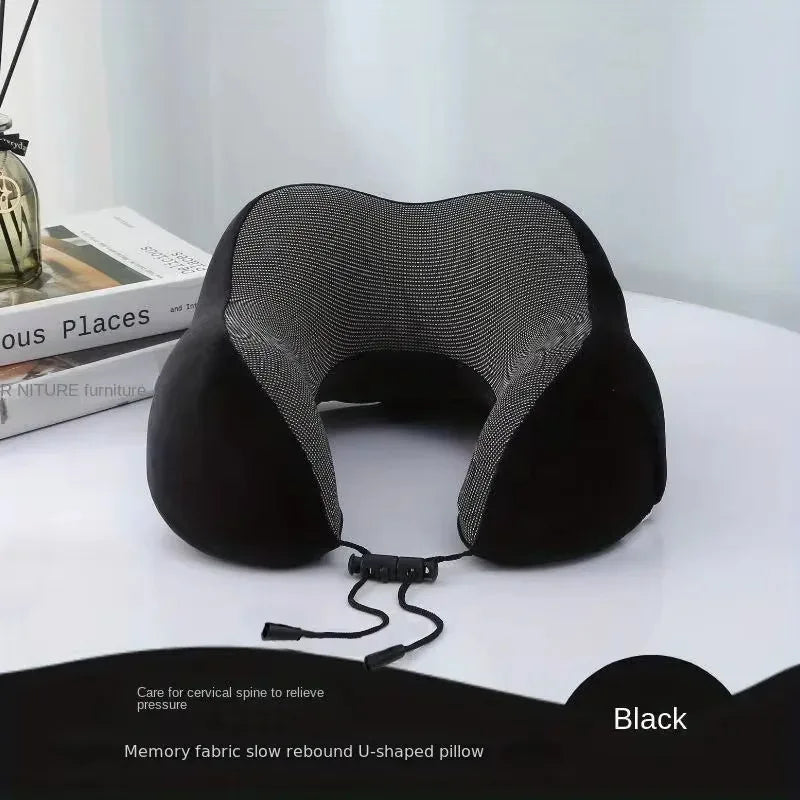 Cotton U-Shaped Cervical Travel Pillow with Ergonomic Magnetic Memory for Car, Plane, Office, Home, 1 Unit