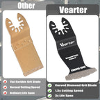 Vearter 5-piece Oscillating Multi-Function Tool Swing Diamond Cutting Discs, Mortar Cutting Blades, Precision Tile Grout Removal