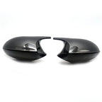Carbon Fiber Pattern Side Mirror Cover Caps for BMW 1 & 3 Series E81 E82 E87 E88 E90 E91 E92 E93 Black