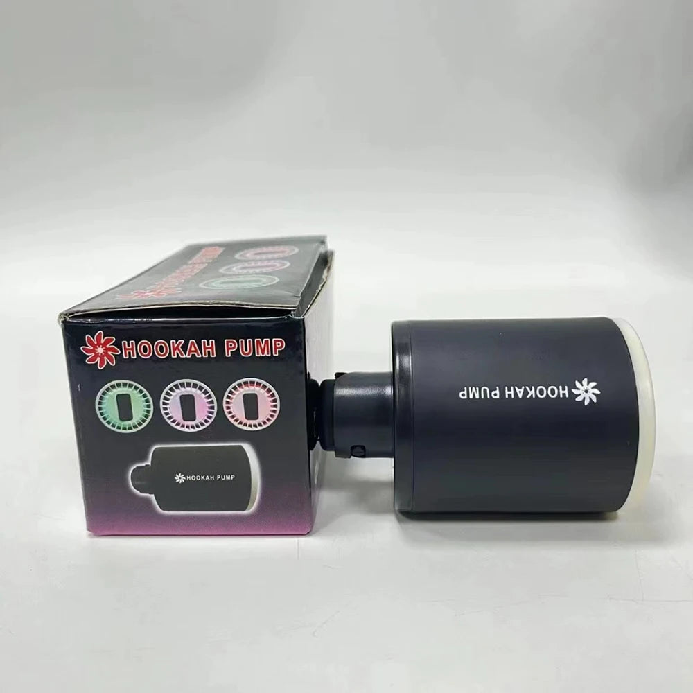 Electric Shisha Hookah Starter Pump USB Charging LED Lights Rechargeable Battery Blower Accessories Strong Air Hookah Pump Kit