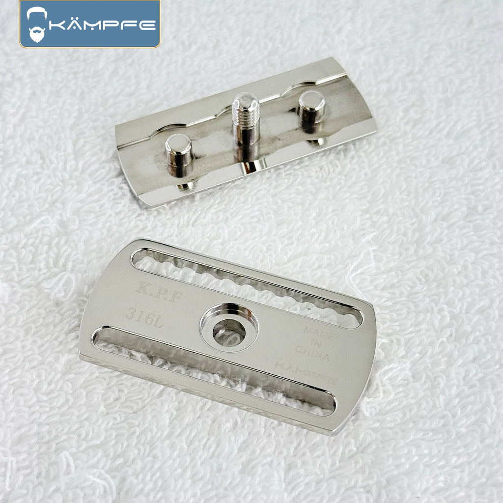 KAMPFE Men's Safety Razor Shaver Head TC4 Titanium CNC Precision Milled, 1pc