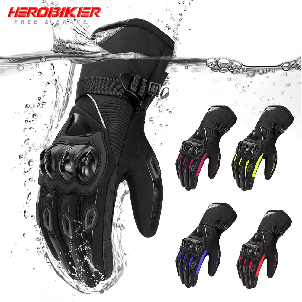 Motorcycle Gloves Waterproof Windproof Full Finger Moto Motorbike Riding Gloves Touch Screen Moto Motocross Gloves Winter