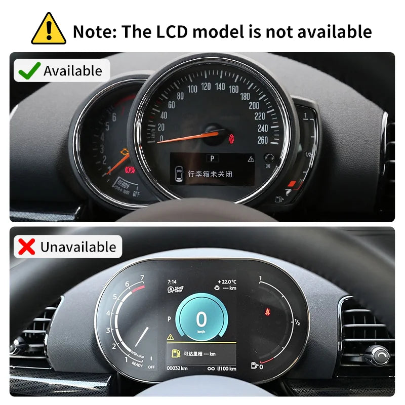 Car Tachometer Decoration Ring For Mini Cooper S F56 F55 F54 F60 Clubman Countryman Dashboard Panel Frame Cover Trim Accessories