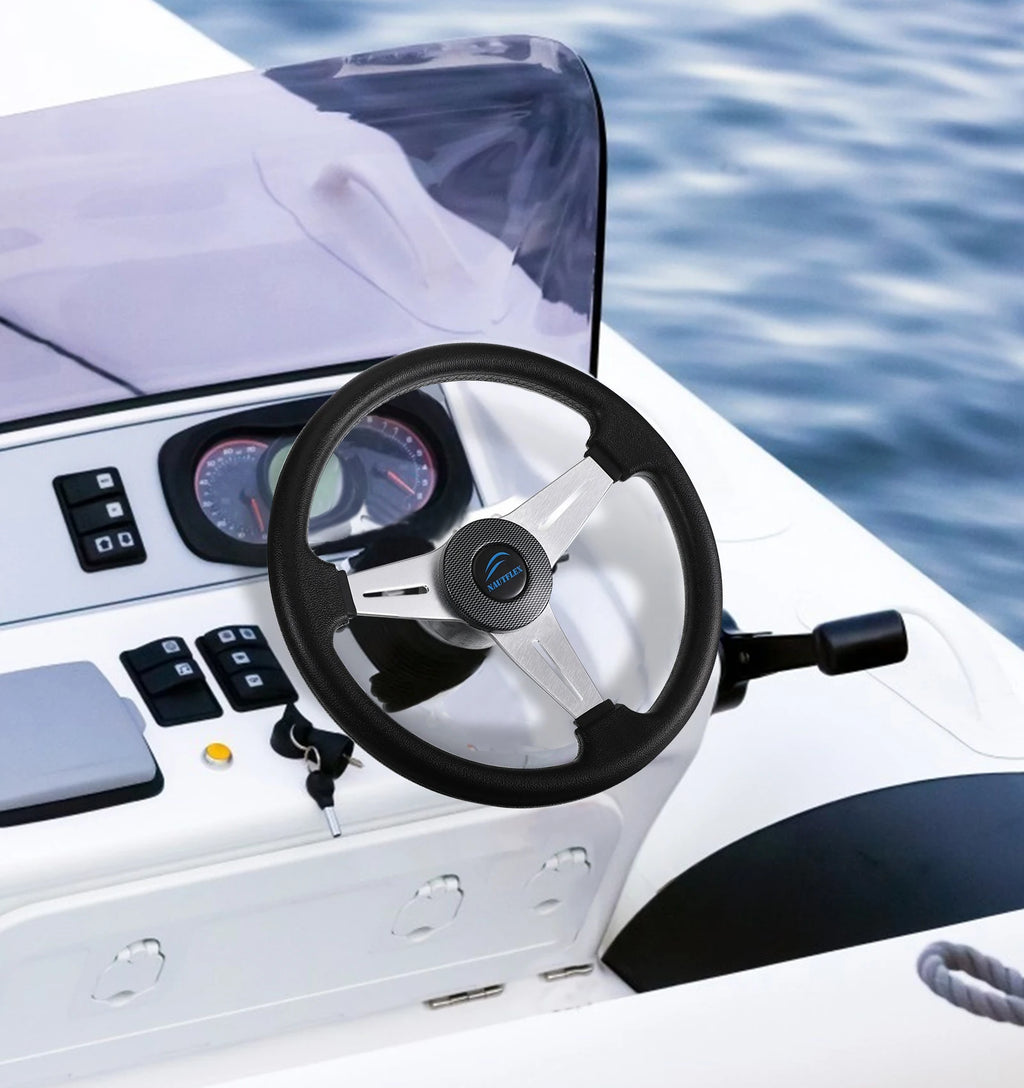 Speed Boat 3 Spoke Steering Wheel Yacht Seaboat Helm