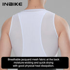 INBIKE Men's Cycling Bib Tights Padded Riding Bike Bib Toursers Pants with Pocket Man MTB Biking Bicycle Long Leggings Clothing