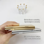 Ultra-Thin Aluminum Dual-Layer Magnetic box DIY Compact - Refillable Case for Eyeshadow & Blush