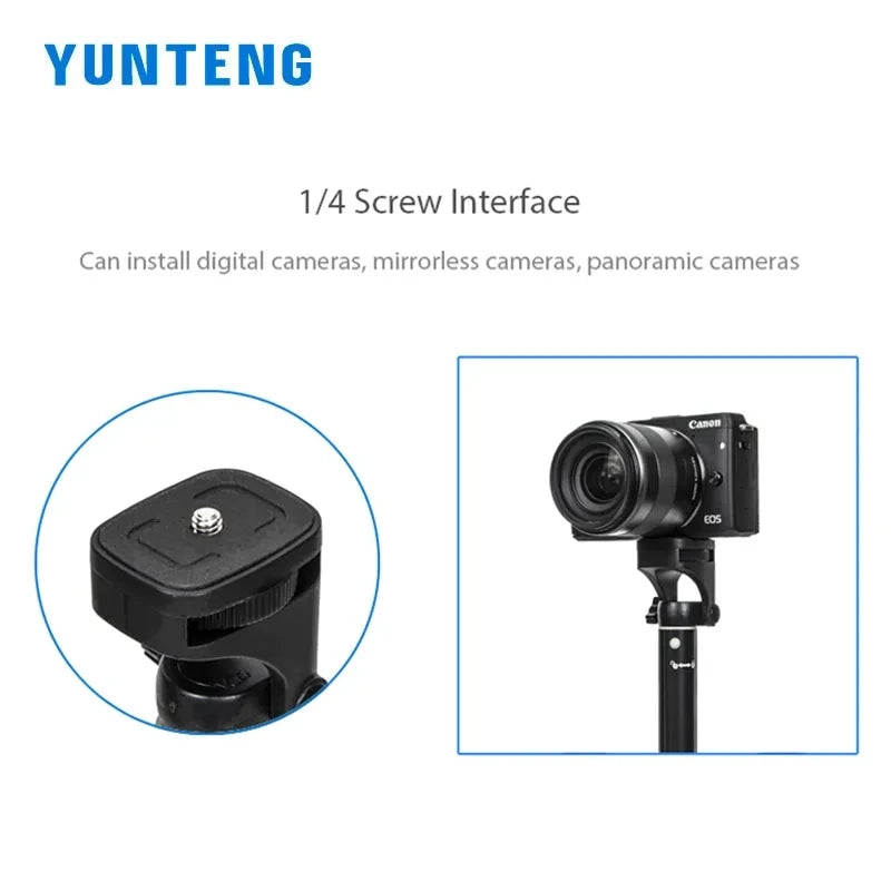 YUNTENG 1688L Heightened Mobile Phone Selfie Stick Tripod Bluetooth Remote Control Photo Shooting Tripod Handheld Selfie Holder