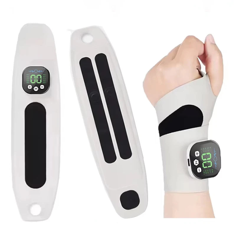 Electric Wrist Massager 5 Levels Compress 3 Levels Vibration Massage Wrist Guard Band Carpal Tunnel