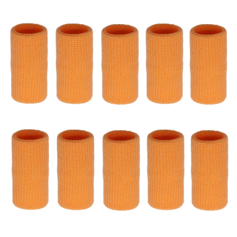 10PCS Elastic Sports Finger Sleeves Arthritis Support Finger Guard Outdoor Gym Basketball Volleyball Finger Protection Corrector