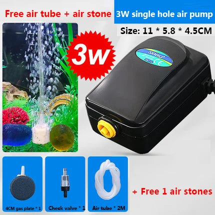 Quiet 220v 8W 12W Air Pump Adjustable Super Silent 4 Outlet Aquarium Fish Tank Oxygen Air Aerator Koi Fish Air Aerator air pump