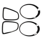 4pcs Gloss Black Headlight & Taillight Surround Cover Trims For Mini R56 R57 R58 R59 Cooper S & JCW 2007-2015