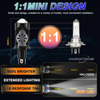 H4 LED Projector Lens Headlight 3800000LM 3500W Super Bright h4 Led Headlamp Wireless With Fan Turbo Lights Plug And Play 6000K