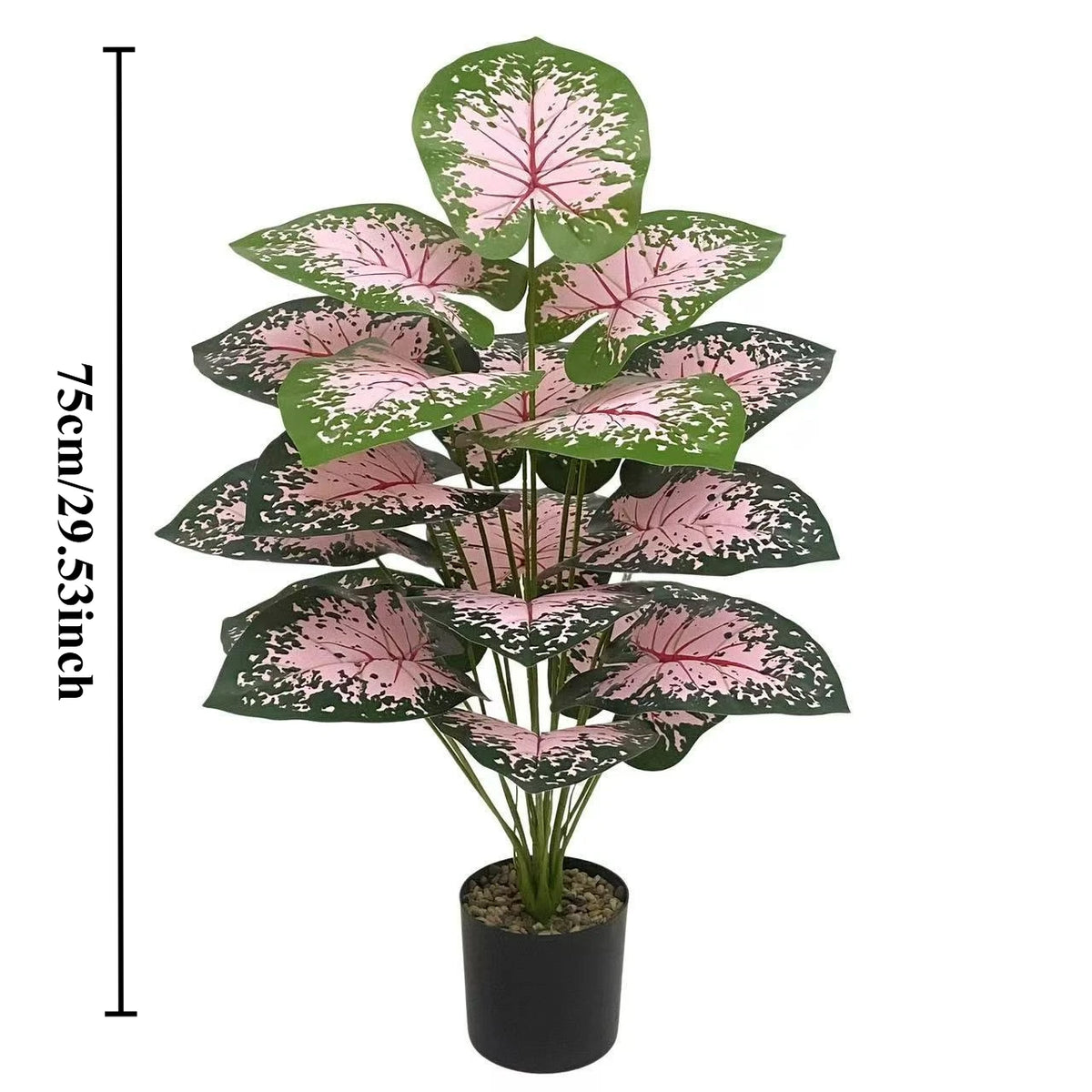 2pcs Pink Peacock Palm Trees Nordic Style Decorative Artificial Plants  for Indoor Outdoor Courtyards Offices Christmas Wedding