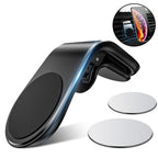 Magnetic Car Phone Holder Air Vent Clip Mount 360 Rotation Mobile Bracket GPS Cell Phone Stand in Car For IPhone Samsung