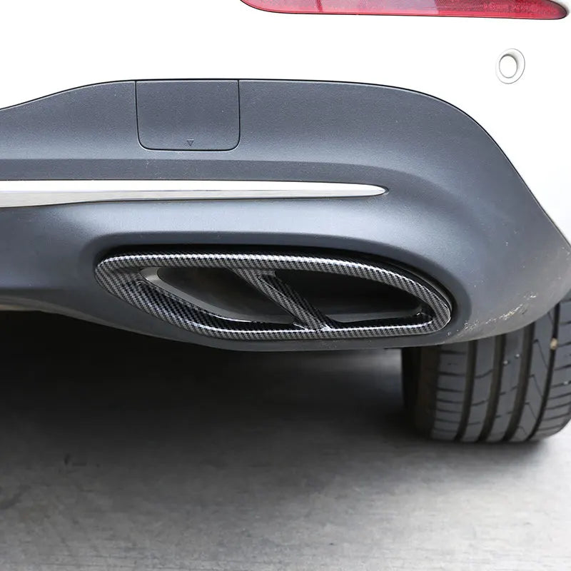 For Mercedes Benz GLC A B C E Class X253 W205 W213 W176 W177 W246 W247 2016-2019 Car Exhaust Pipe Cover Trim Car Accessories