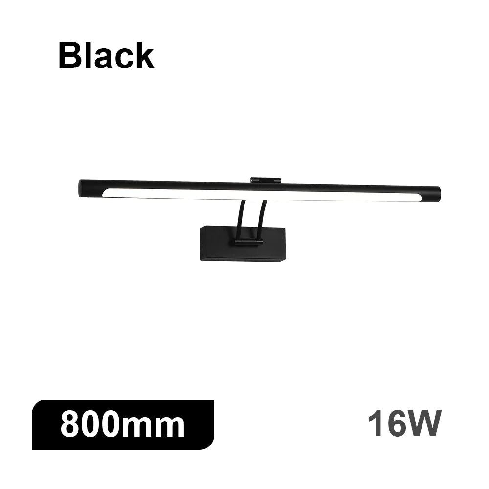 Modern Interior Wall Lamp 80 100cm Led Apply wall light Black Silver Bathroom Lighting Wall Mounted Picture Light Wall Sconce