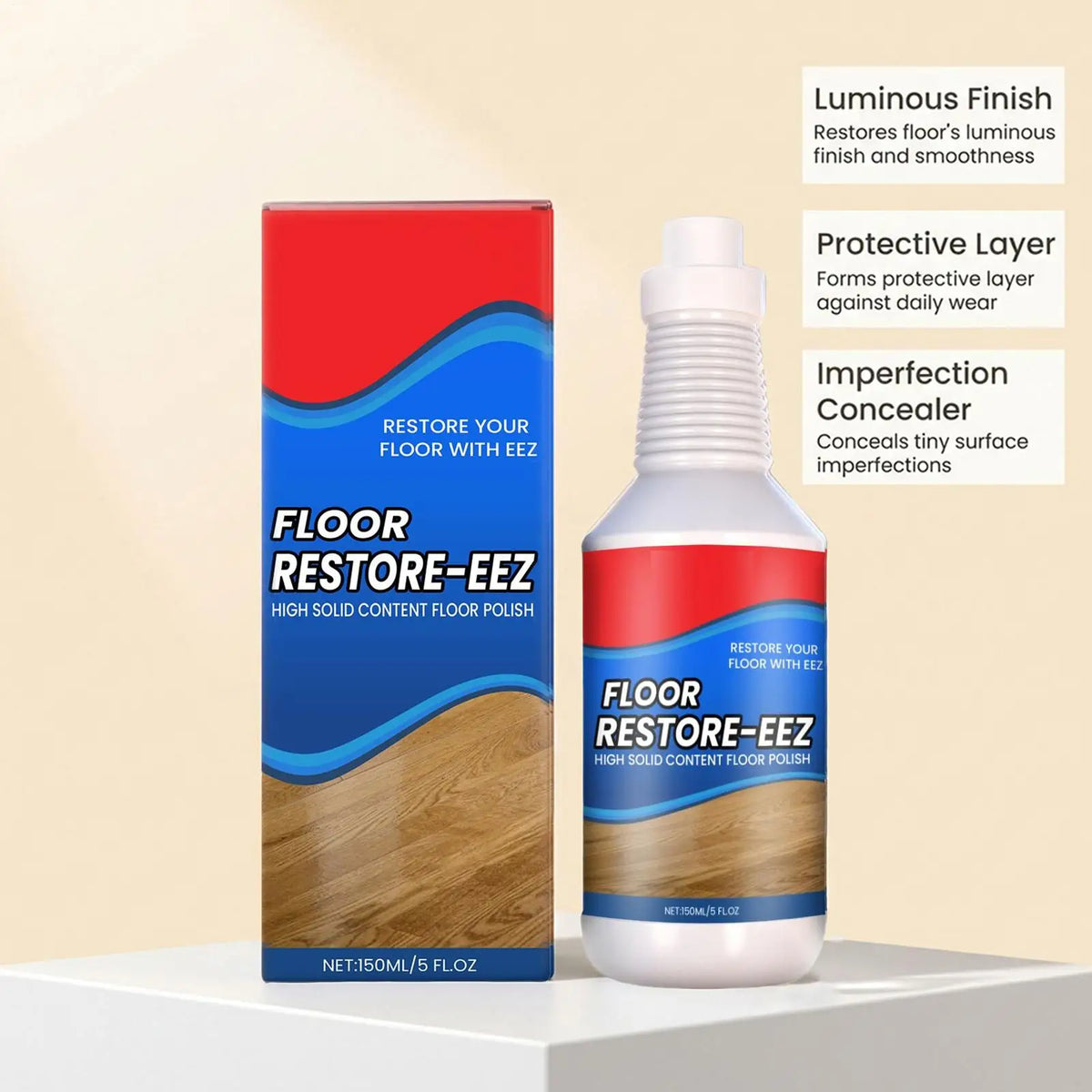 150ml Floor Restore Solution liquid Flooring Renewal Agent Wood Floor Polishing Care for Home Apartment Dormitory Living Room