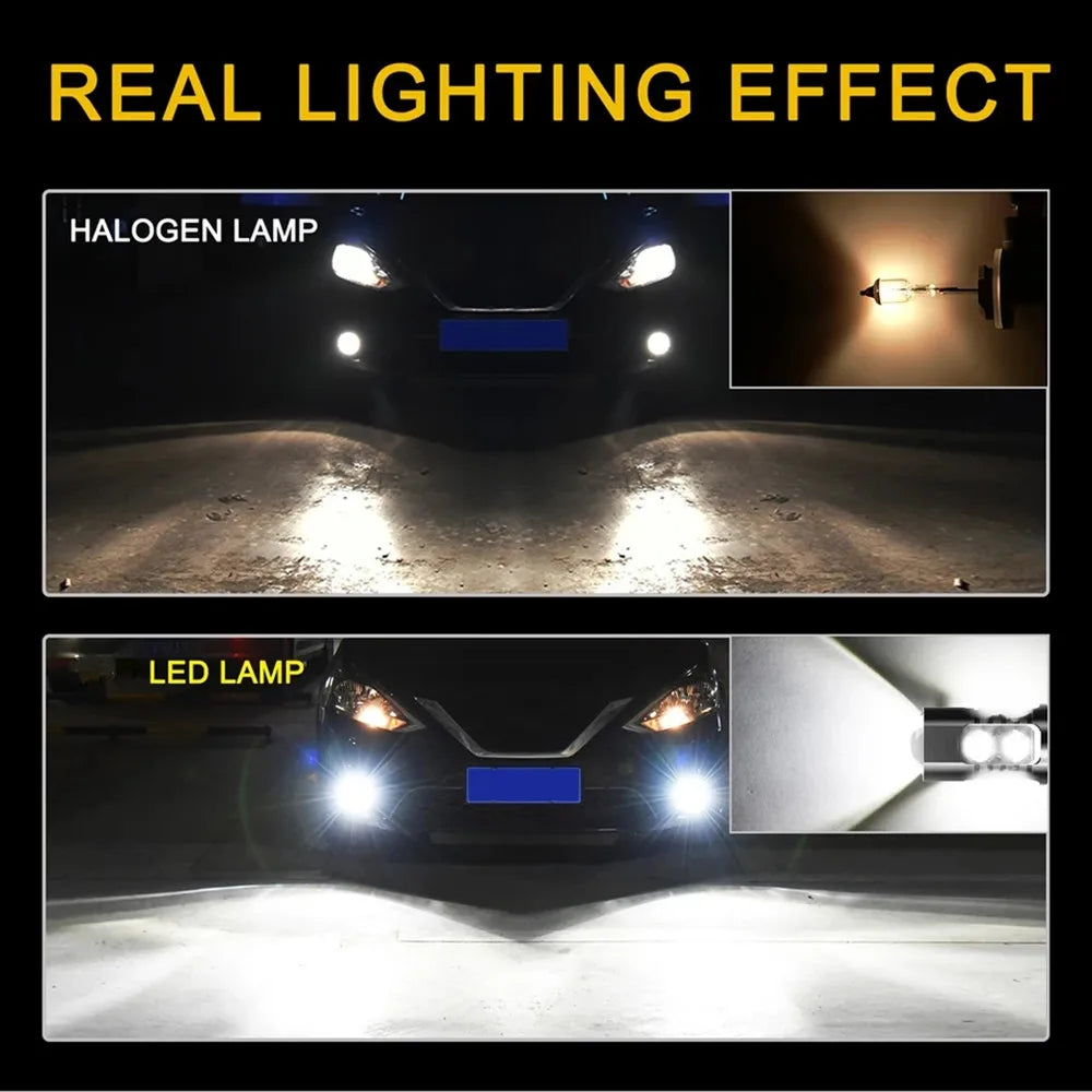2Pcs LED Car Front Fog Light Lamps Bulb For VW Volkswagen POLO 6R MK6 2011 2012 2013 2014 2015 2016 2017 2018 Auto Accessory