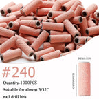 1000pcs 3mm Mini Zebra Nail Sanding Bands Electric Machine Nail Drill Bit UV Gel Acrylic Polish Remover For Nails Accessory Tool