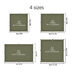 3x3 3x4 3x5 4x4 Sunshade Tarp Outdoor Camping Waterproof Awning Silver Coating UV Sun Shelter Picnic BBQ Lightweight Sun Canopy