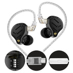 KZ Pisces Dual Dynamic Driver In-Ear Earphones with Tuning Switch, 3.5mm/USB-C, Mic Options