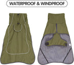 Winter Clothes for Dogs Windproof Vest Adjustable Clothes with Harness Cold Weather Waterproof Outfit for Small Medium Large Dog