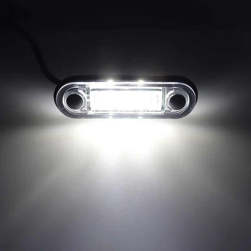 10pcs 12/24V Waterproof LED Side Marker Lights Clearance Rear Tail Brake Indicator Turn Signal Lamps Truck Trailer Tractor Van
