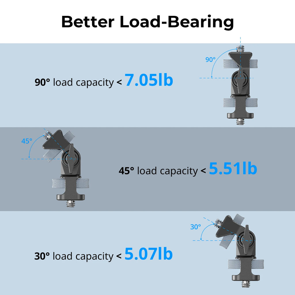SmallRig Swivel and Tilt Adjustable Monitor Support with 1/4"-20 Screws Seamless Adjustment Monitor Mount Ultimate Stability