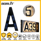 12CM Solar Lighted House Number Outside Light-up LED Address Number Waterproof House Number Light Address Sign Home Decor