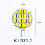 10pcs High Brightness12V24V Round Spotlight 5730 15leds/24leds No Flicker Range Hood Boat Light LED G4 Bulb Replace Halogen Lamp