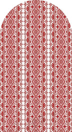 Red Embroidered Hibiscus Pattern Arched Background Cover for Birthday Bride Shower Decoration Photography Background