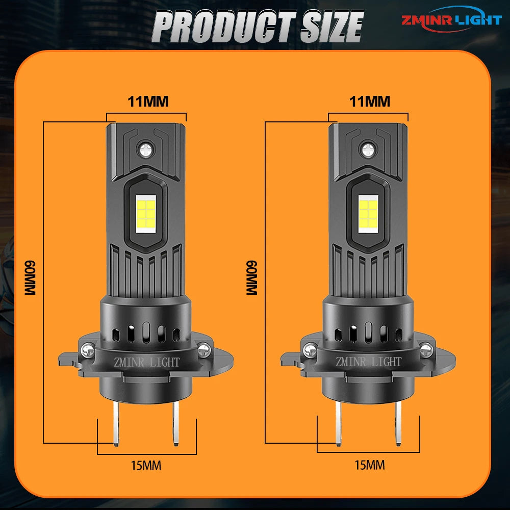 H7 LED Bulb High Power Car Headlight 800W 7035 CSP CANBUS Fog Lights for Automobile Mini Wireless 1:1 Fit LED Headlamp Plug&Play