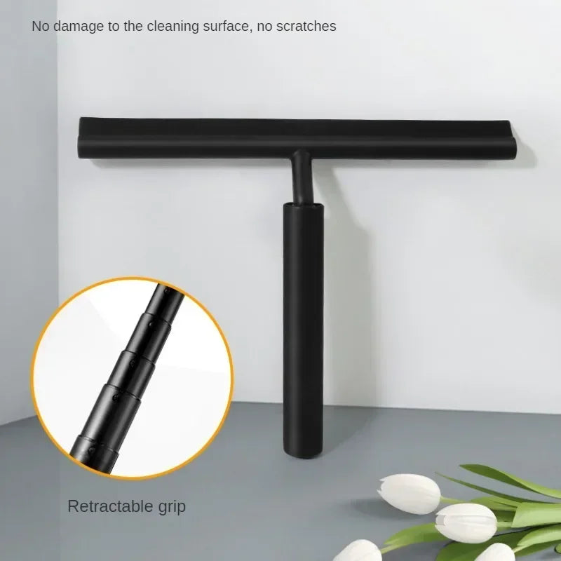 Telescopic Shower Squeegee cleaner for Glass Door Wiper Scraper with Long Holder Bathroom Mirror Wiper Scraper Glass Cleaning