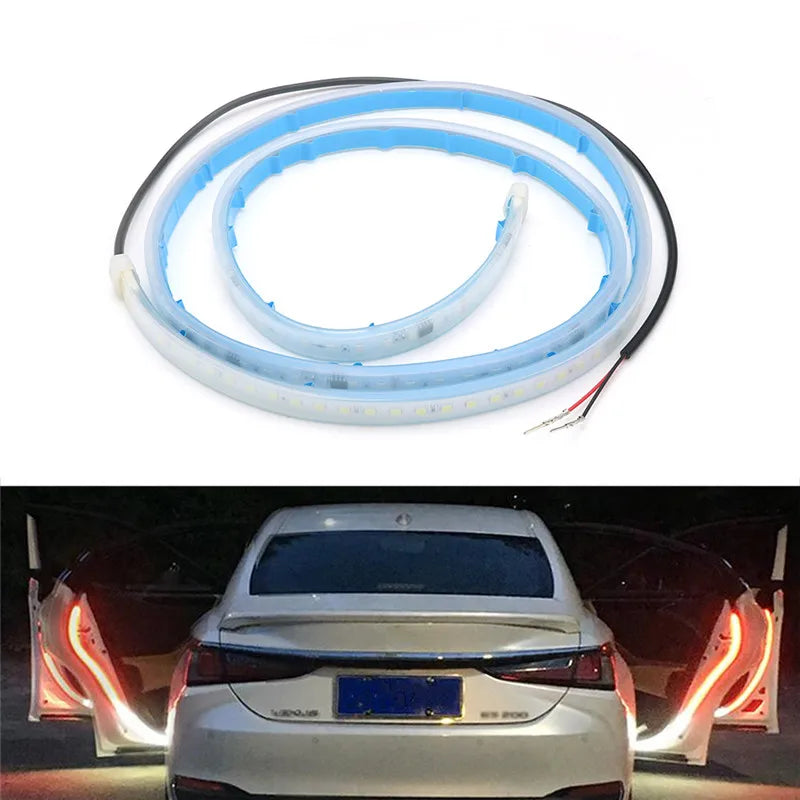2PCS Car Door LED Strip Lights Car Door Opening Night Warning Light Flashing Light LED Welcome Lamp for vw bmw f30 audi a4 a6