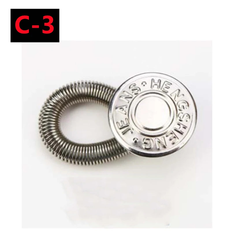 30-1PC Detachable Jeans Waist Adjustment Buckle Metal Button Extender for DIY Pants Jeans Free Sewing Waist Extenders Buttons