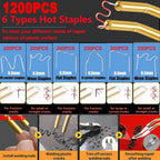 Upgraded 220W / 50W Plastic Welder 2 in 1 Plastic Welding Kit Hot Stapler Soldering Gun Car Bumper Repair Kit for Plastic Repair