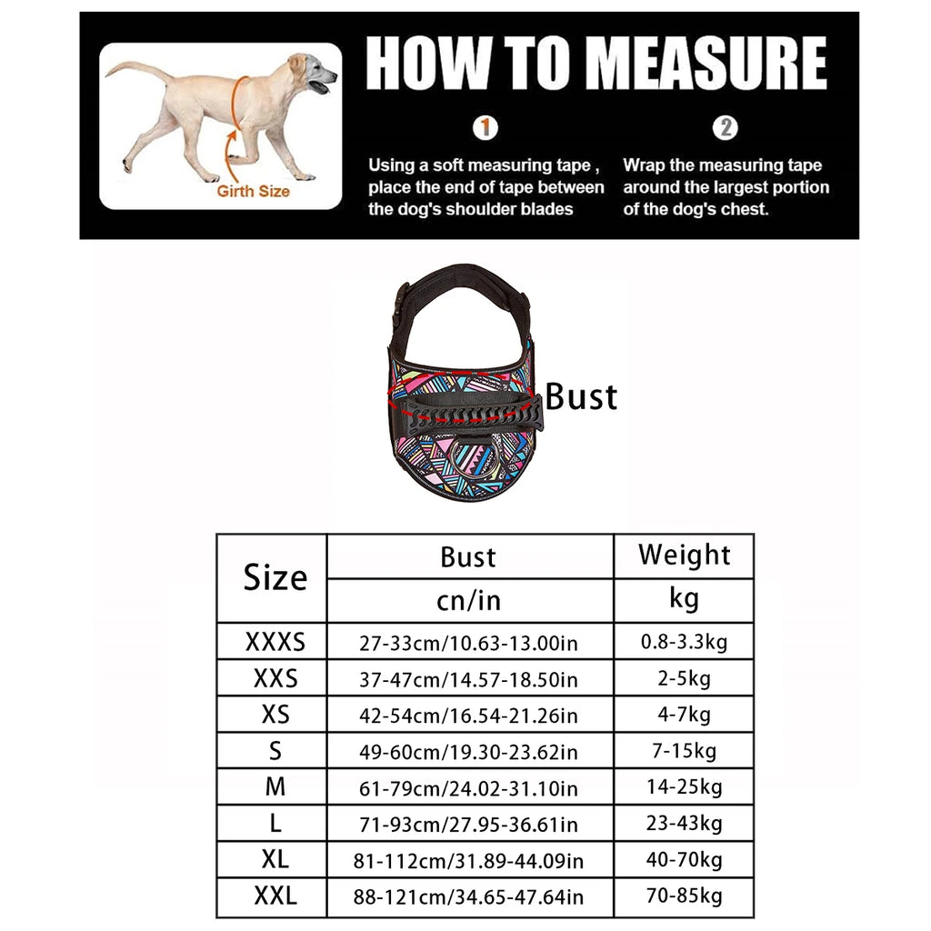 Dogs Harness Customizable Personalized Patches Dog Vest Eazy Control Handle Adjustable Backing Small Medium Large Pet Dog Collar