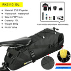Rhinowalk Waterproof Bike Saddle Bag Large Capacity Bicycle Saddle Pannier Bag Cycling Foldable Tail Rear Bag MTB Road Bike