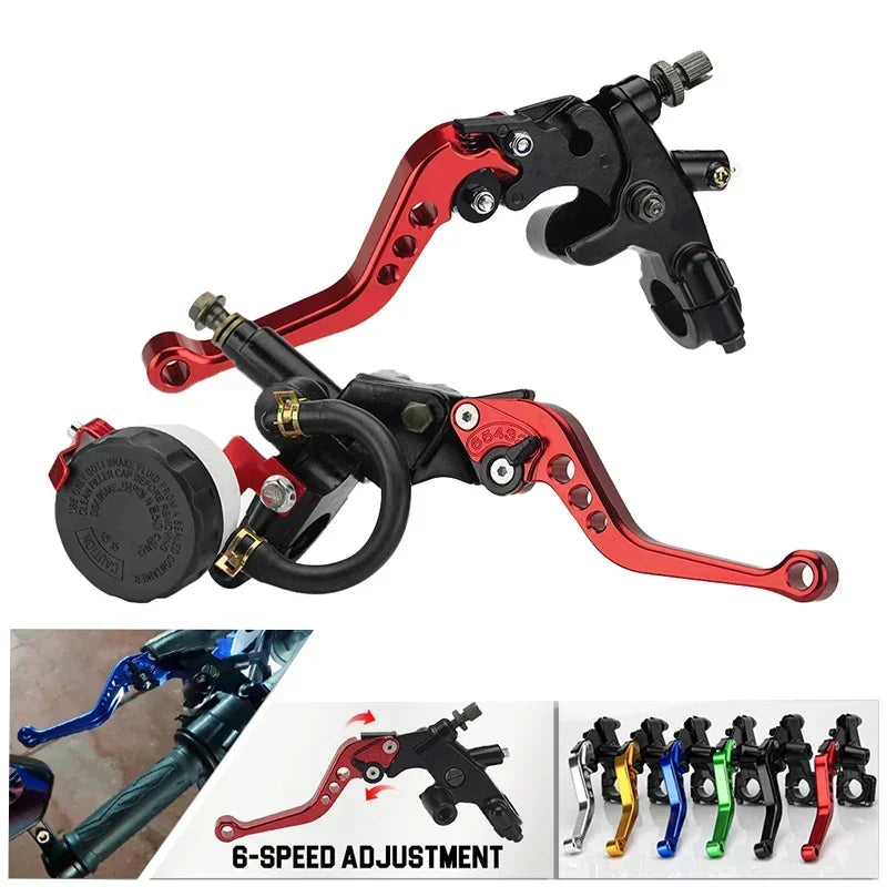 Universal 7/8in 22mm CNC Aluminum Hydraulic Brake Clutch Master Cylinder Lever, 1pc