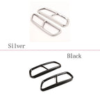For Audi A6 C7 2016-2018 Stainless Steel Car Tail Throat Pipe Modified Cover Car Exhaust Tail Pipes Decoration Frame Accessories